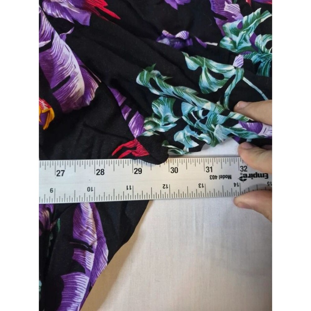 Vintage Paradise Found Shirt Mens 3XL Purple Hawaiian Bird 100% Rayon Magnum PI - Picture 6 of 11